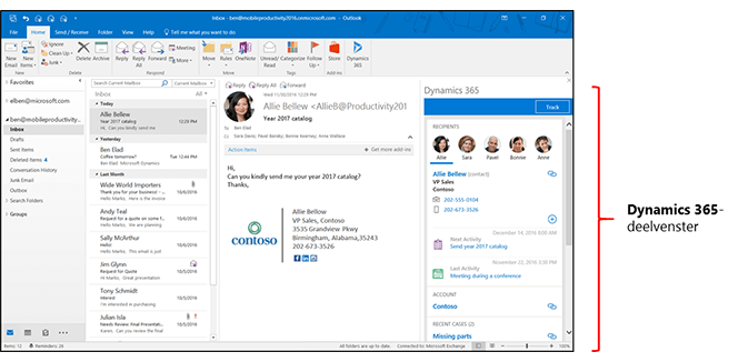 Dynamics365 - deelvenster